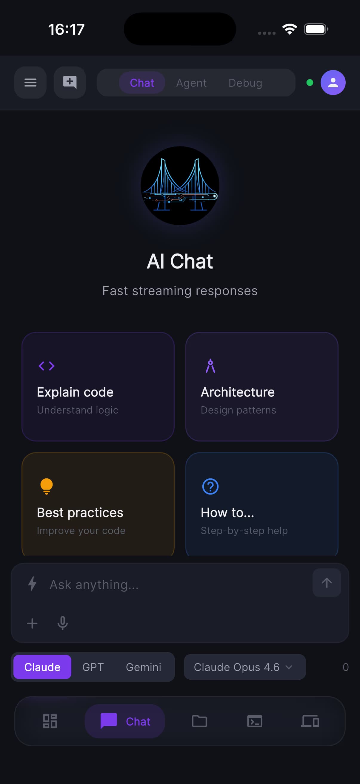 MiraBridge mobile app β Review diffs, approve or reject in a few taps.